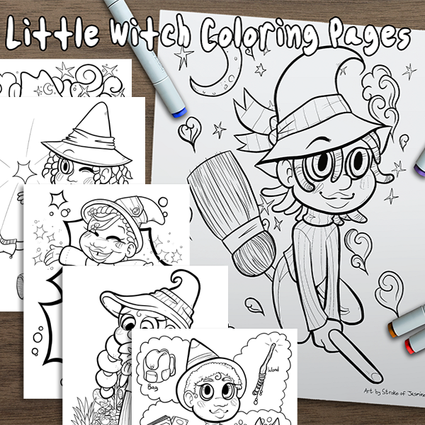 witch coloring pages